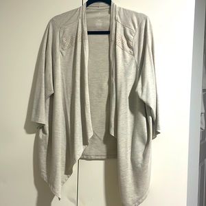 Cream/oatmeal open cardigan, size 3X brand new!